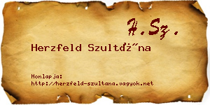 Herzfeld Szultána névjegykártya